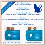 INABA Churu Churu Fun Bites, Pollo y Queso, caja de recompensa para gatos sin cereales, 96g