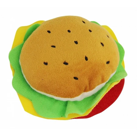 PAWISE Hamburger, pluszowy piesek, XS-M, pluszowy, z dźwiękiem, wielokolorowy, 12 cm: ceny i cechy