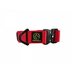EURO JOE Tactical, collier pour chien, réglable, nylon, rouge, boucle Cobra, S(30-37 x 3.8cm)