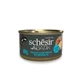 SCHESIR After Dark, Kip en Kwartelei, nat kattenvoer zonder granen in blik, (in soep), 80g