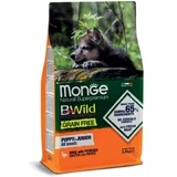 MONGE BWild BWild Puppy & Junior, XS-XL, Duck and Potato, grain free dry food for junior dogs, 2.5kg