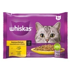 WHISKAS Selections Poultry, Chicken and Turkey, sachet de nourriture humide pour chats, (en sauce), multipack, 85g x 4