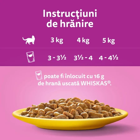 WHISKAS Selections Poultry, Chicken and Turkey, sachet de nourriture humide pour chats, (en sauce), multipack, 85g x 4
