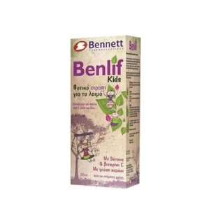 BENNETT Benlif Kids Jarabe de hierbas para niños para la tos y garganta irritada y catarro 200ml
