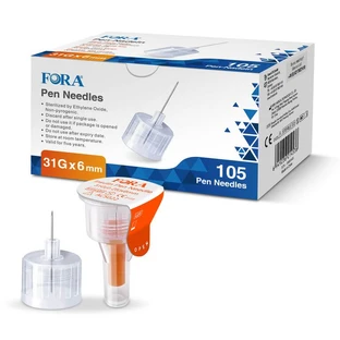 FORA Pen needles 31G 6mm / 105 pieces