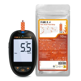 FORA 6 Connect | uric acid meter with 10 test strips