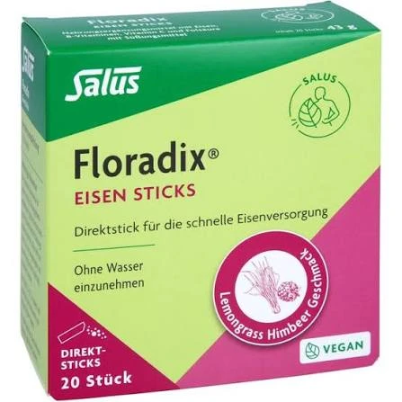 FLORADIX Intensive Iron Bars, Powder, 20 pcs.