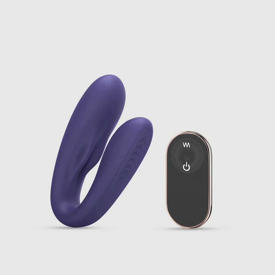 Match Up Premium Silikon Ferngesteuerter Vibrator für Paare - Blau