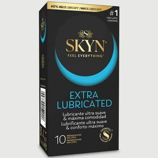 Preservativos Skyn extra lubricados sin látex - 10 unidades