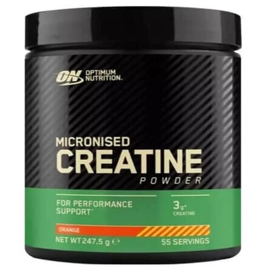 Creatine monohydrate micronized orange flavored, 247.5g, Optimum Nutrition
