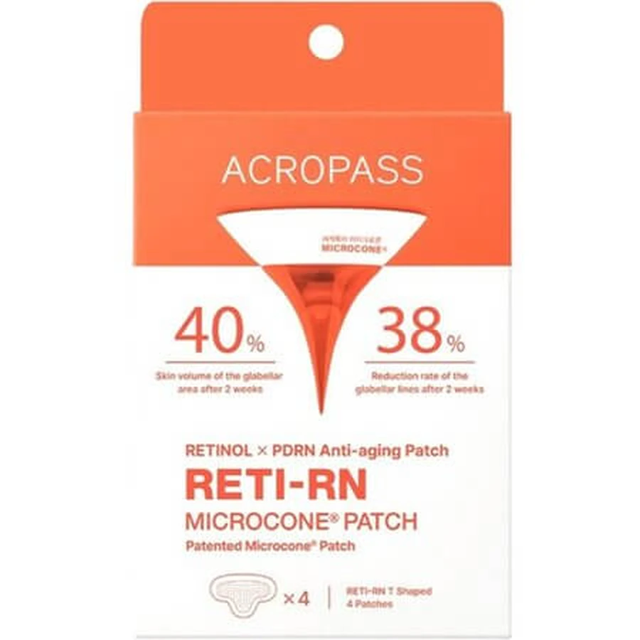 Microcone and retinol patches Reti-Rn T-Shape, 4 pieces, Acropass