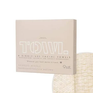 Serviettes faciales jetables en bambou, 9 pièces, Serviette