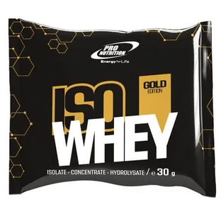 Iso Whey Gold chocolade gehydrolyseerd geconcentreerd isolaat, 30 g, Pro Nutrition