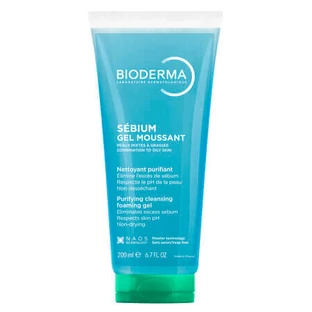 Schuimende gel voor gemengde en vette huid Sebium, 200 ml, Bioderma