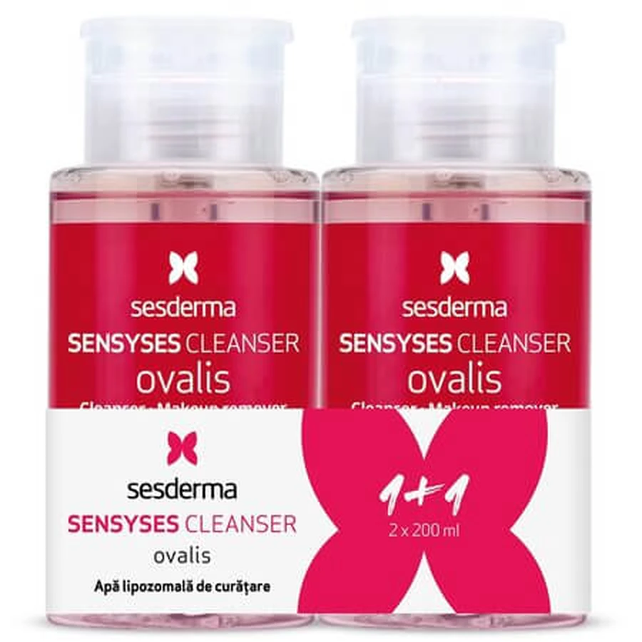 Pack Sensyses Ovalis Liposomal Cleansing and Cleansing Water, 2 x 200 ml, Sesderma