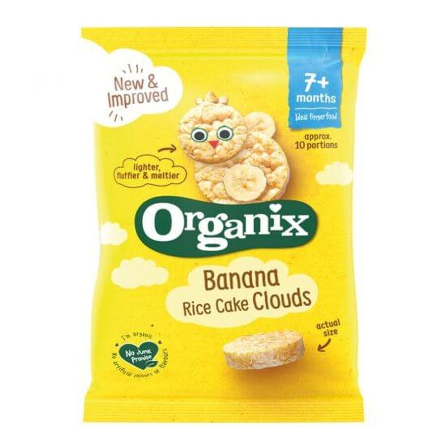 Rondelles de riz à la banane bio, 7+ mois, 40 g, Organix