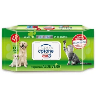 Lingettes humides avec Aloe Vera et Chlorhexidine XXL, 40 pièces, Dermacotone