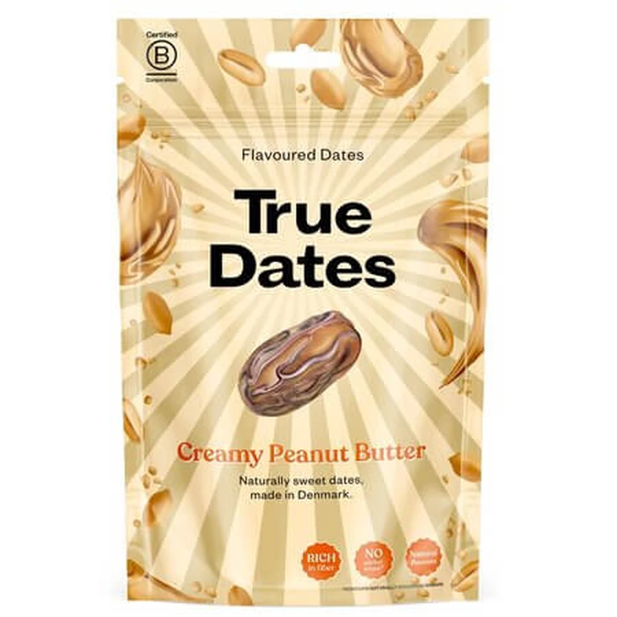 Dattes crémeuses aromatisées au beurre de cacahuètes, 100 g, True Dates