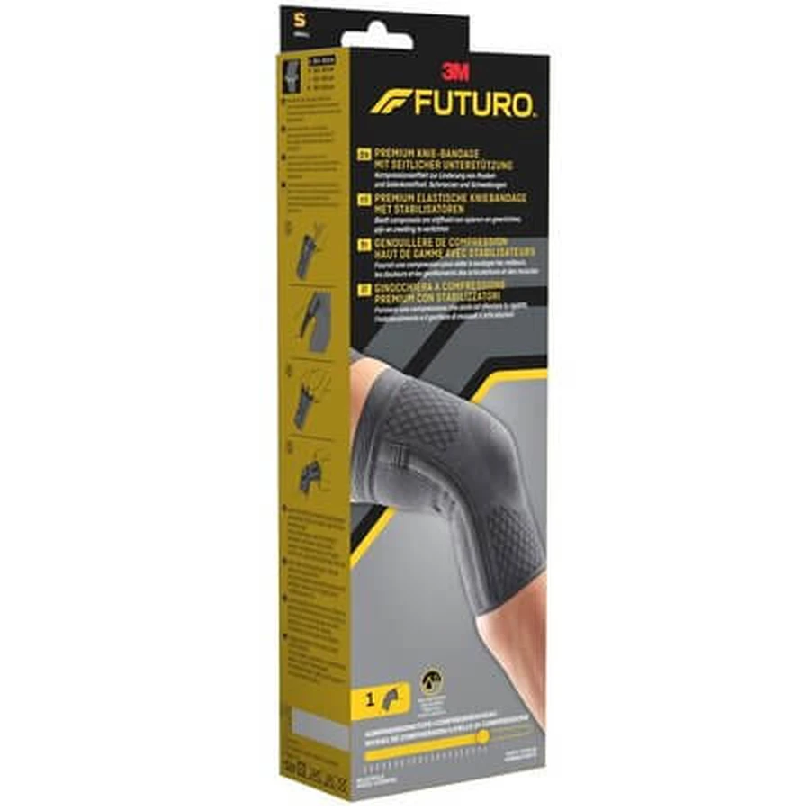 Rodillera de compresión Premium con doble estabilizador, Talla S, 1 pieza, Futuro