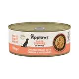 Wet food with chicken, salmon and vegetables in soup for dogs Toppers, 156 g, Applaws