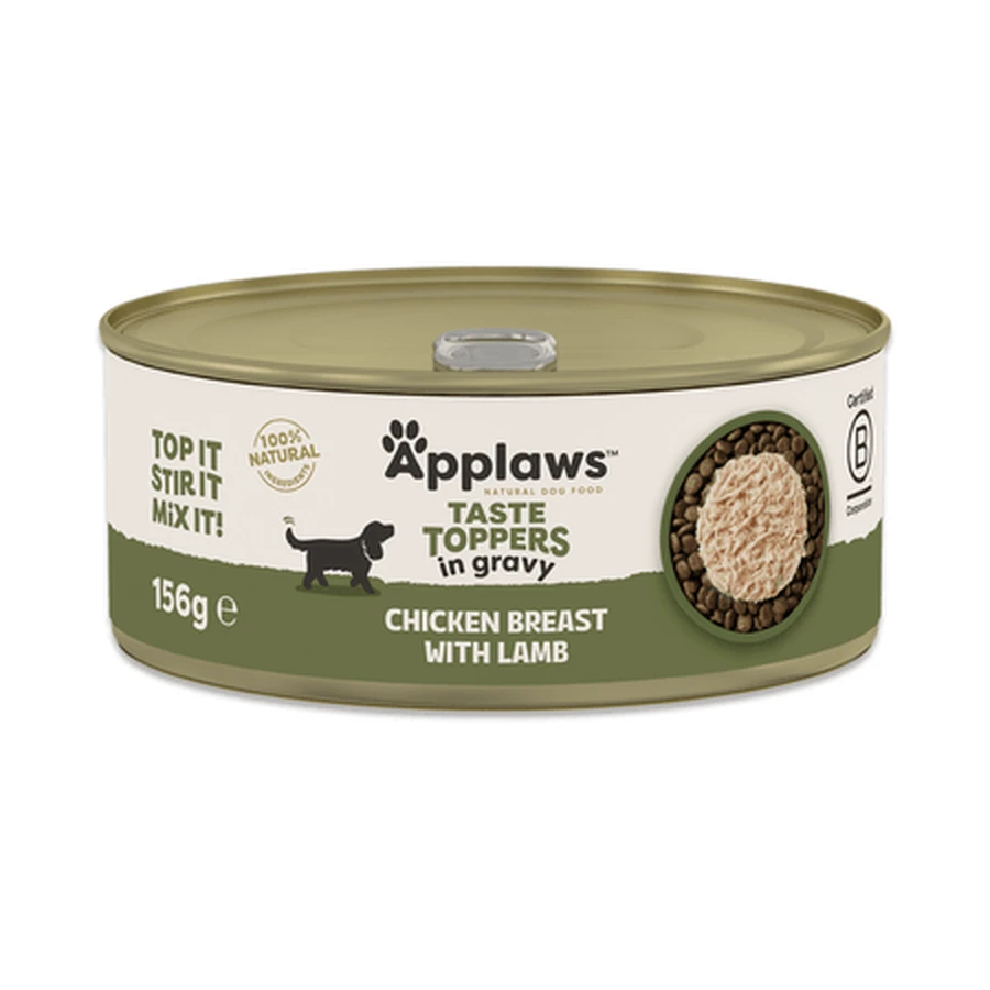 Hundenassfutter mit Huhn, Lamm und Gemüse Toppers, 156 g, Applaws