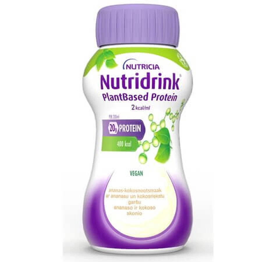 Nutridrink Protein mit Ananas- und Kokosnuss-Geschmack, 4 x 200 ml, Nutricia