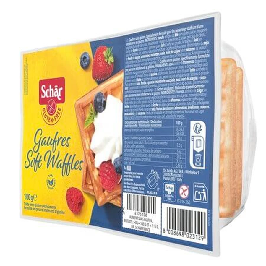 Gofres sin gluten Gofres blandos, 100 g, Schar