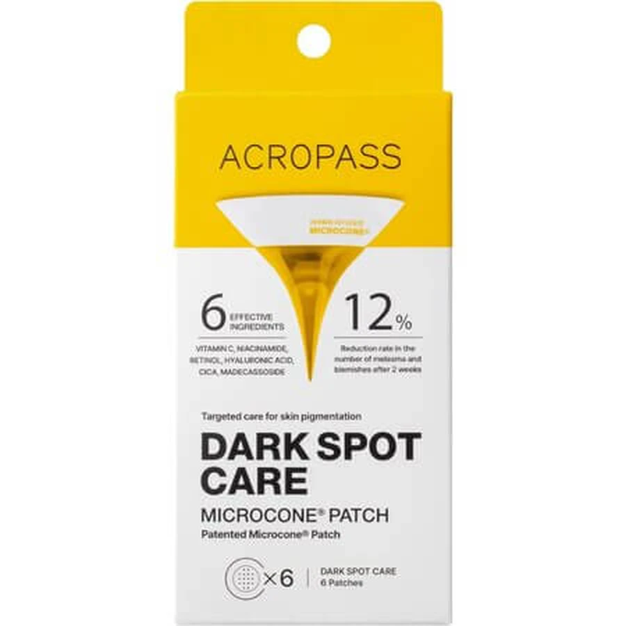 Pflaster mit Niacinamid und Vitamin C zur Reduzierung von Hyperpigmentierungen Dark Spot Care, 6 Stück, Acropass