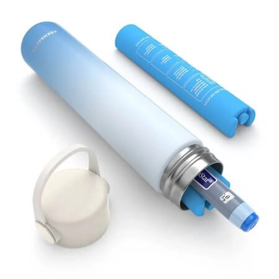 Termo portátil de insulina Kekhealth Holiday Azure Blue, 1 unidad, Disoncare