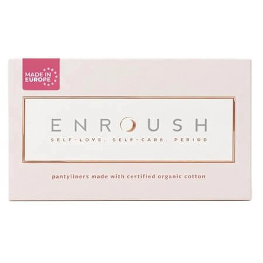Ultra Thin organic cotton daily pads, 24 pieces, Enroush