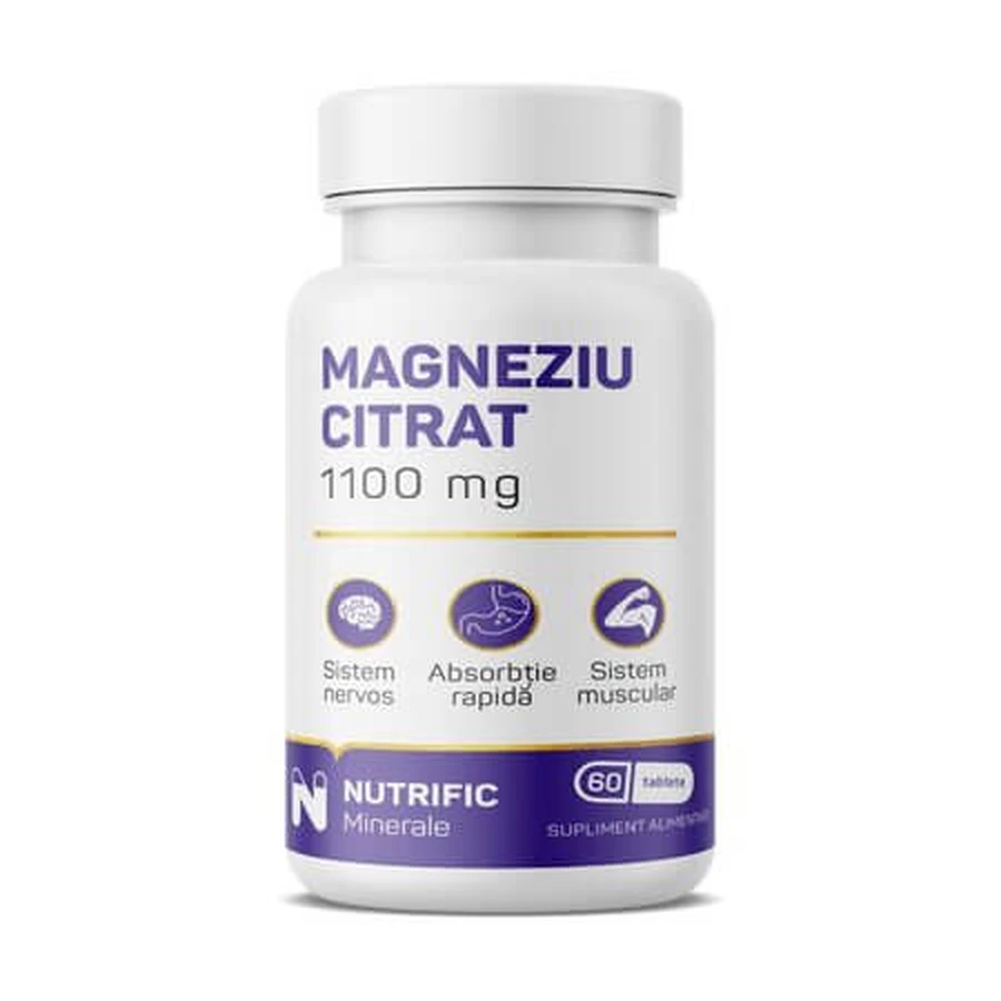 Magnesium Citrate, 375 mg, 60 tablets, Nutrific