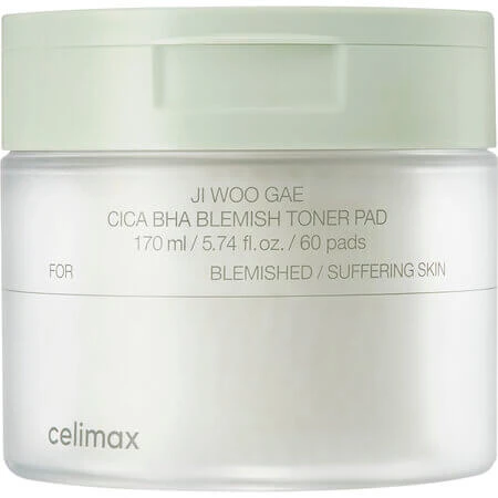 Ji Woo Gae BHA, PHA and LHA acid exfoliating disks Ji Woo Gae, 60 pieces, Celimax