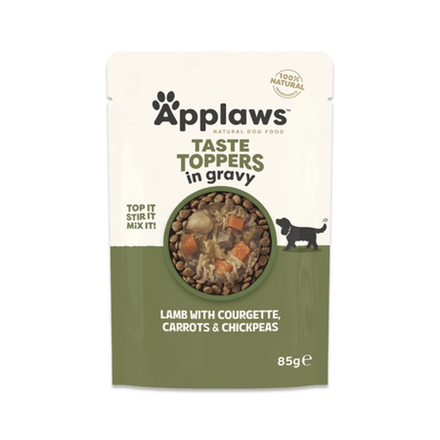Natvoer voor honden met lam en groenten in saus Toppers, 85 g, Applaws