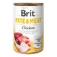 Pate & Meat comida húmeda para perros con pollo, 400 g, Brit