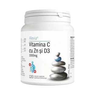 Vitamine C avec Zn et D3, 120 gélules végétales, Alevia