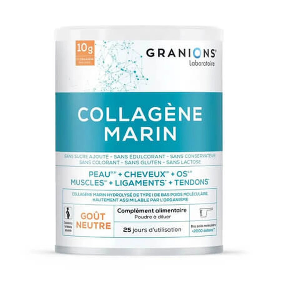 Colágeno marino con sabor neutro, 258 g, Granions