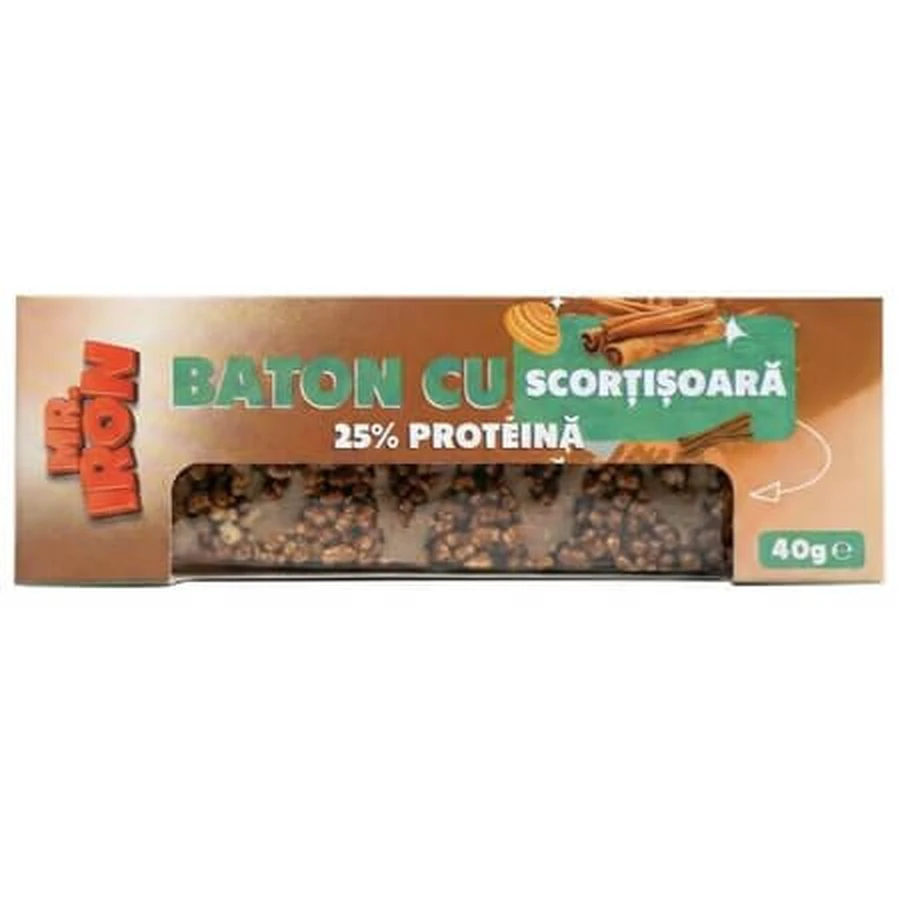 Barrita crujiente de canela, 40 g, Mister Iron