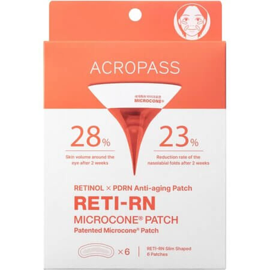 Patches with microcone and retinol Reti-Rn, 6 pieces, Acropass