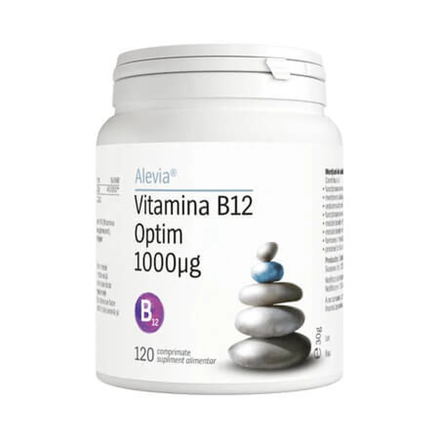Vitamin B12 Optim, 1000 mcg, 120 vegetarian capsules, Alevia