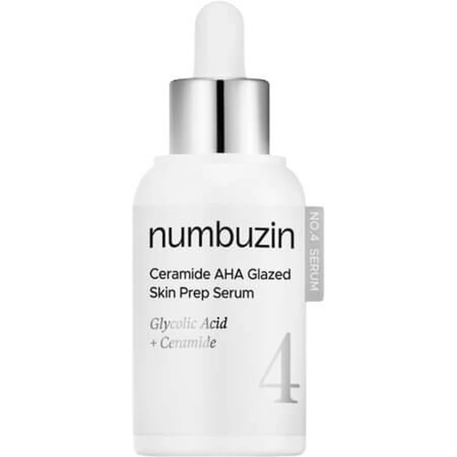 Gentle exfoliating and moisturizing serum with ceramides and AHA No.4, 30 ml, Numbuzin