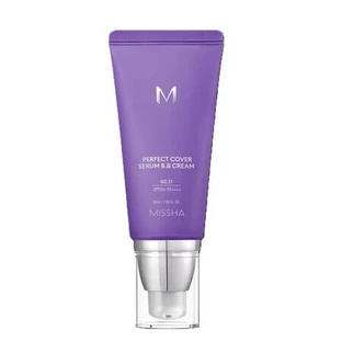 Sérum BB Cream avec SPF50+ nuance 21 Light Beige Perfect Cover Serum, 50 ml, Missha