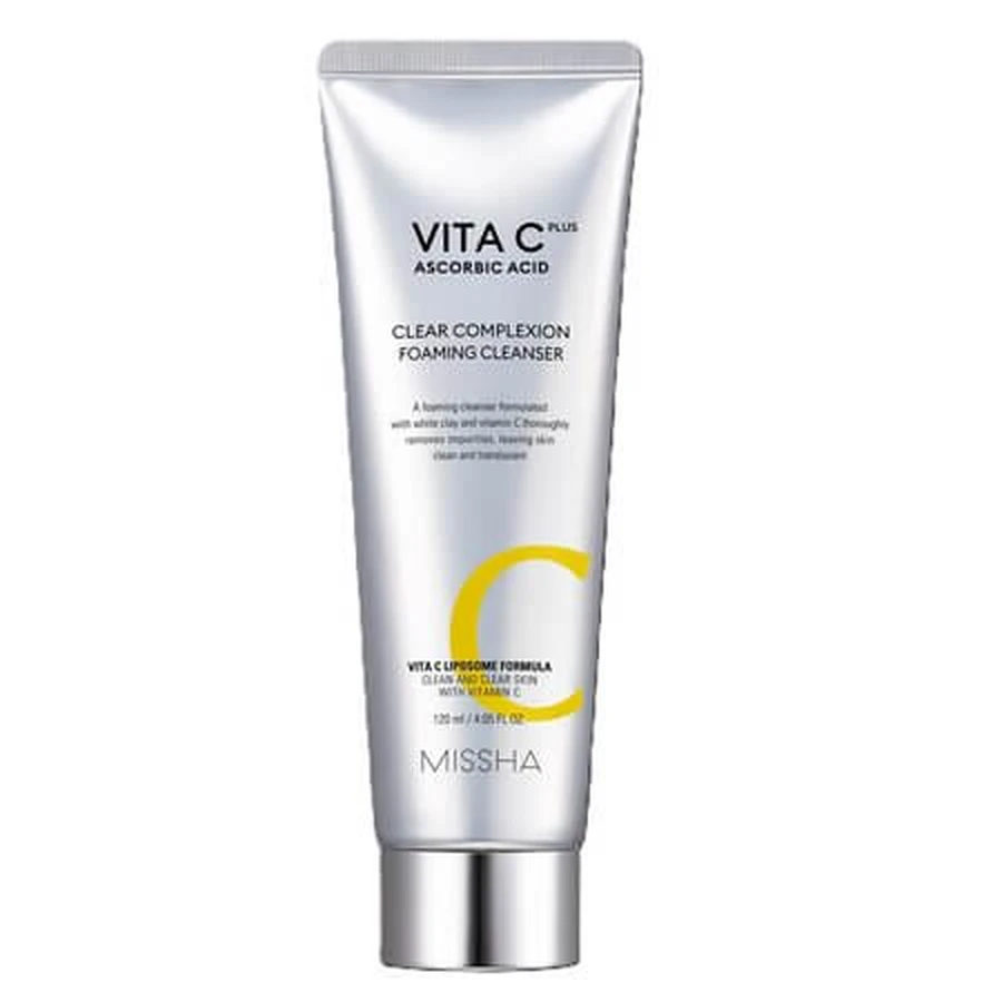 Reinigungsschaum mit weißer Tonerde und Vitamin C Vita C, 120 ml, Missha