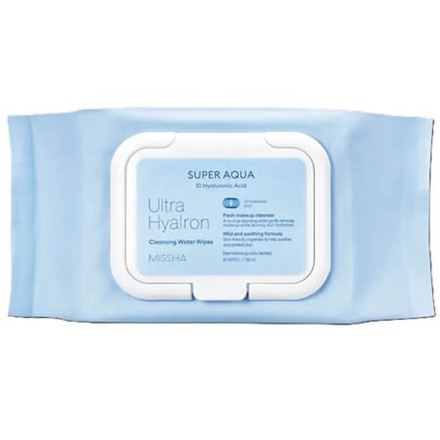Super Aqua Hyaluronzuur Reinigingsdoekjes, 30 stuks, Missha