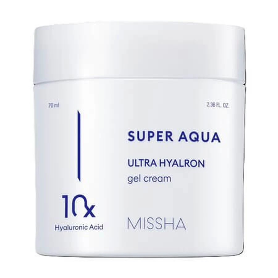 Gel crema facial con ácido hialurónico Super Aqua, 70 ml, Missha