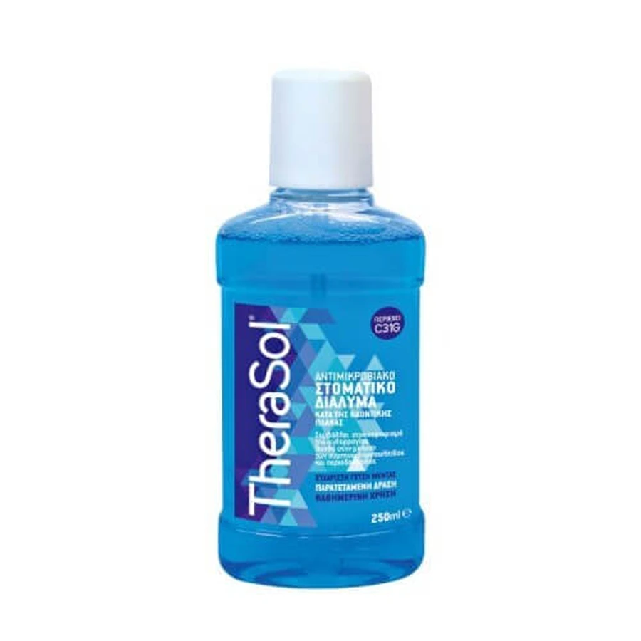 THERASOL Blue Antimikrobielle Mundspülung mit Minzgeschmack 250 ml