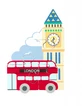 Mini houten puzzel Londen bus, Orange Tree Toys