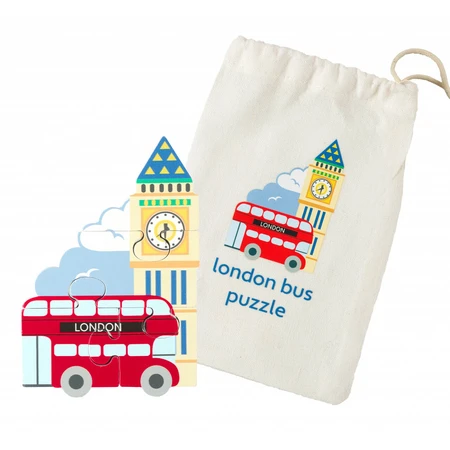 Mini puzzle en bois bus de Londres, Orange Tree Toys