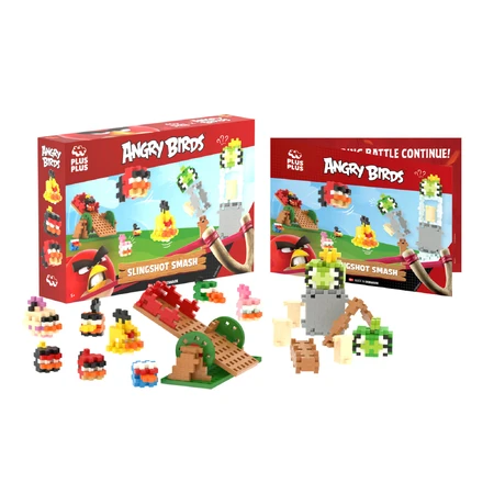 Construction set Plus-Plus, 300 pieces, Angry Birds with slingshot