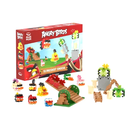 Construction set Plus-Plus, 300 pieces, Angry Birds with slingshot