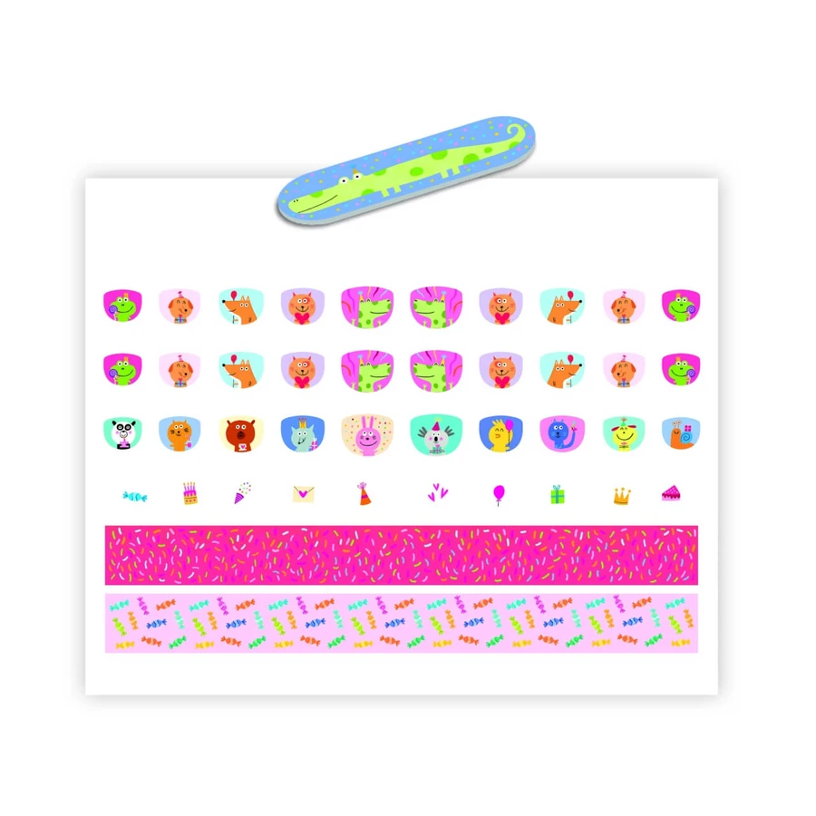 Happy Birthday nail stickers, Djeco